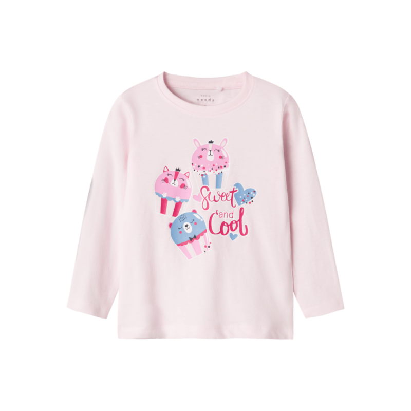 Name It Παιδικές Μπλούζες 13224954 - Ροζ - Festival Bloom Cup Cake Animals