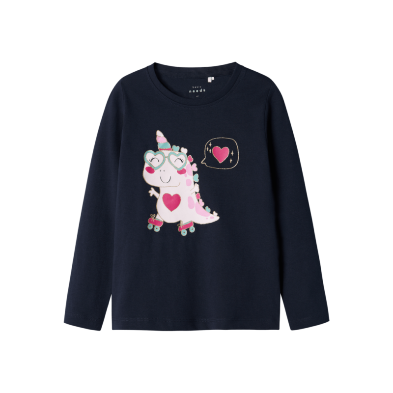 Name It Παιδικές Μπλούζες 13224954 - Μπλε - Dark Sapphire Skating Unicorn