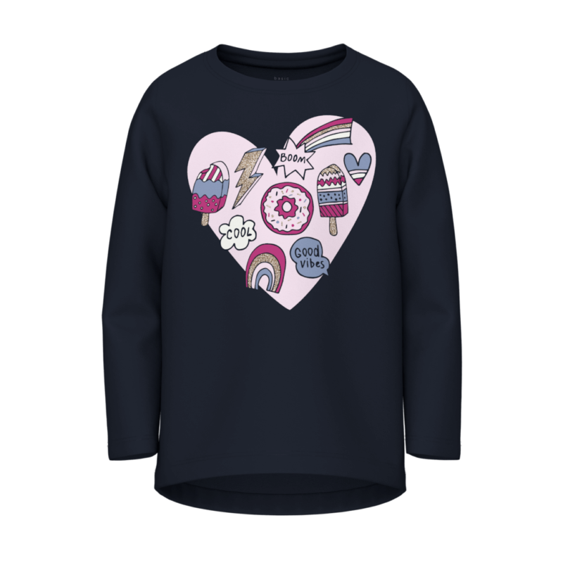 Name It Παιδικές Μπλούζες 13224958 - Μπλε - Dark Sapphire Heart