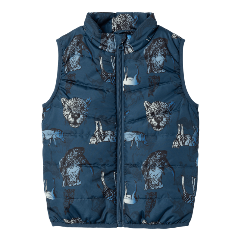 Name It Παιδικά Μπουφάν 13231296 - Μπλε - Dark Denim ANIMAL