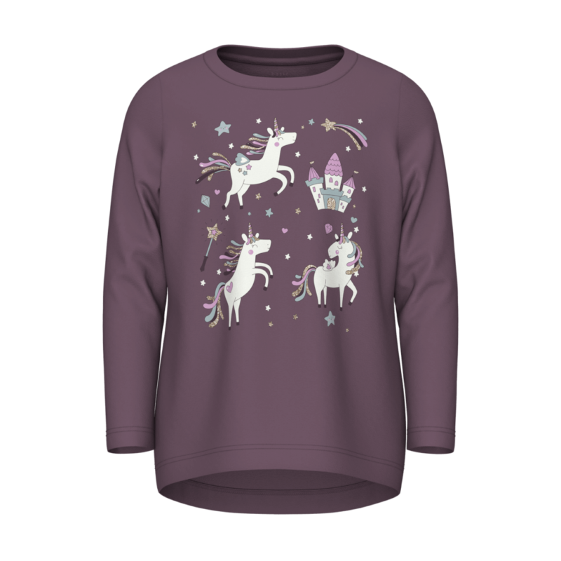 Name It Παιδικές Μπλούζες 13224958 - Μωβ - Arctic Dusk Unicorn