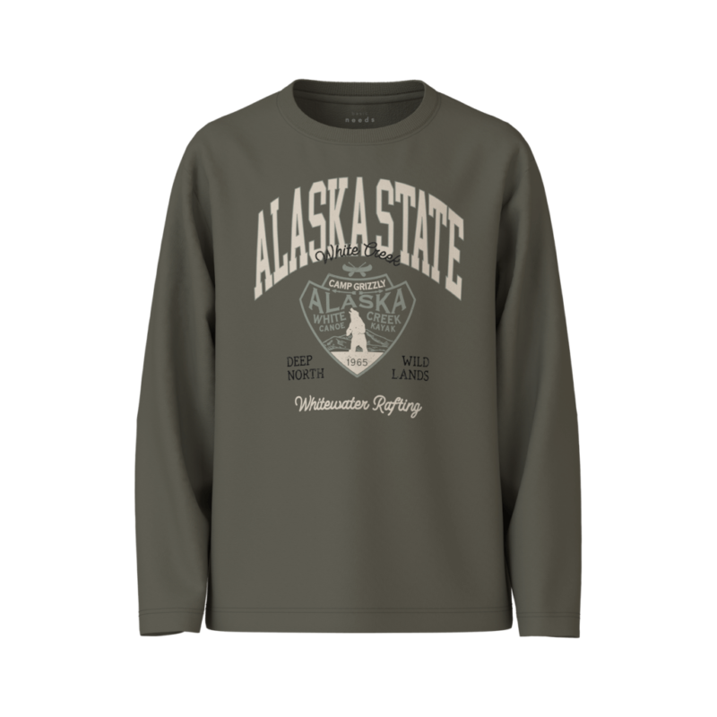 Name It Παιδικές Μπλούζες 13224968 - Χακί - Tea Leaf Alaska State
