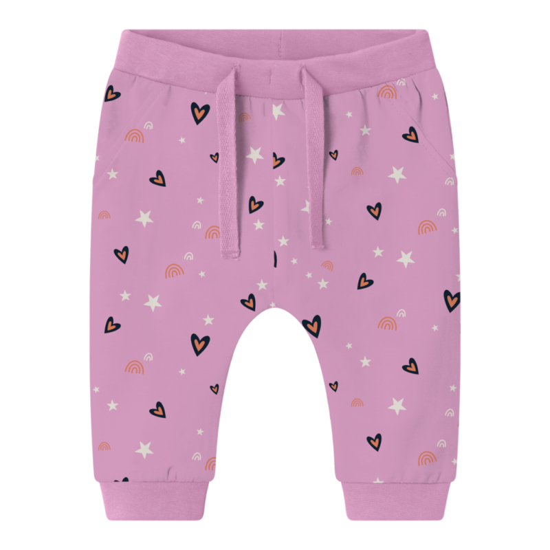 Name It Παιδικά Παντελόνια 13226055 - Ροζ - Pastel Lavender Hearts