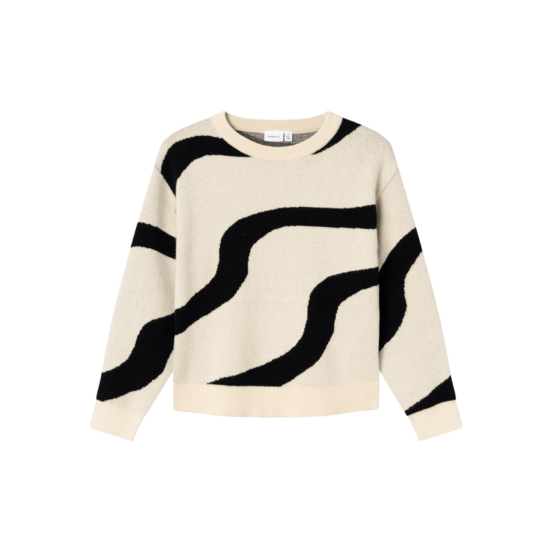 Name It Παιδικά Πλεκτά 13233085 - Εκρού - Summer Sand w. black pattern