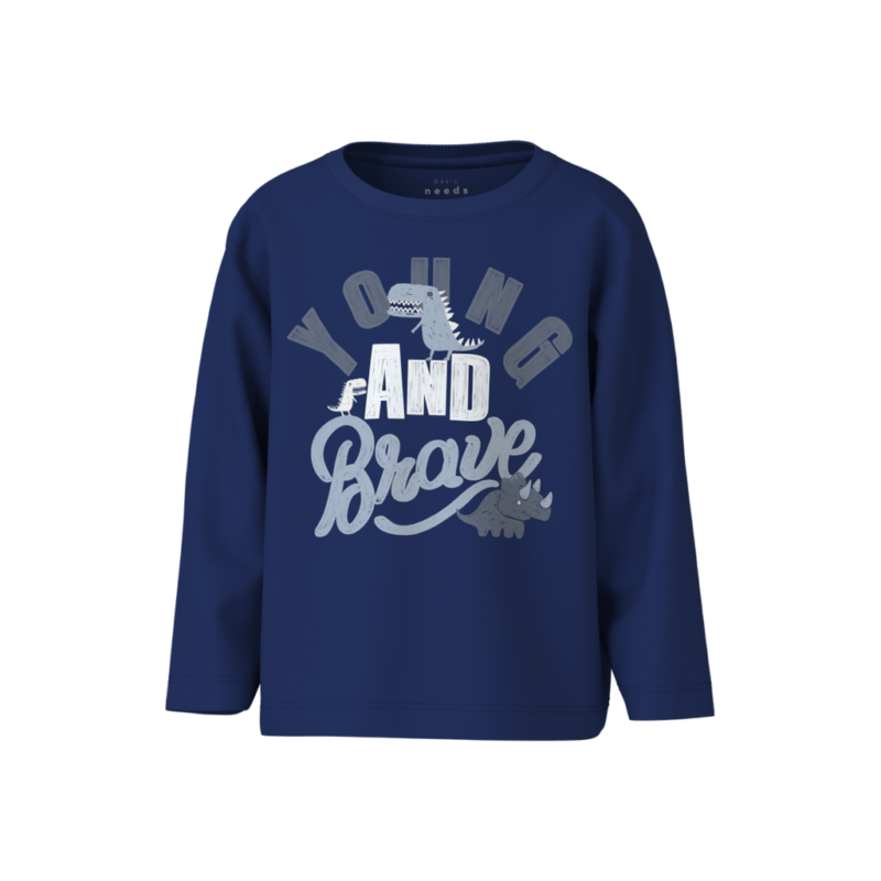 Name It Παιδικό T-Shirt 13234712 - 5715672123746 - Sodalite Blue Young And Brave